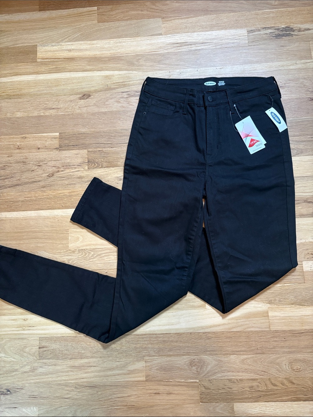 NWT Old Navy Rockstar Super Straight Black Straight-Leg Jeans 10T